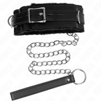 KINK - HALSBÅND MED SNORE 65 CM MED RESTRIKTIONER SORT 36-42 CM X 5,5 CM