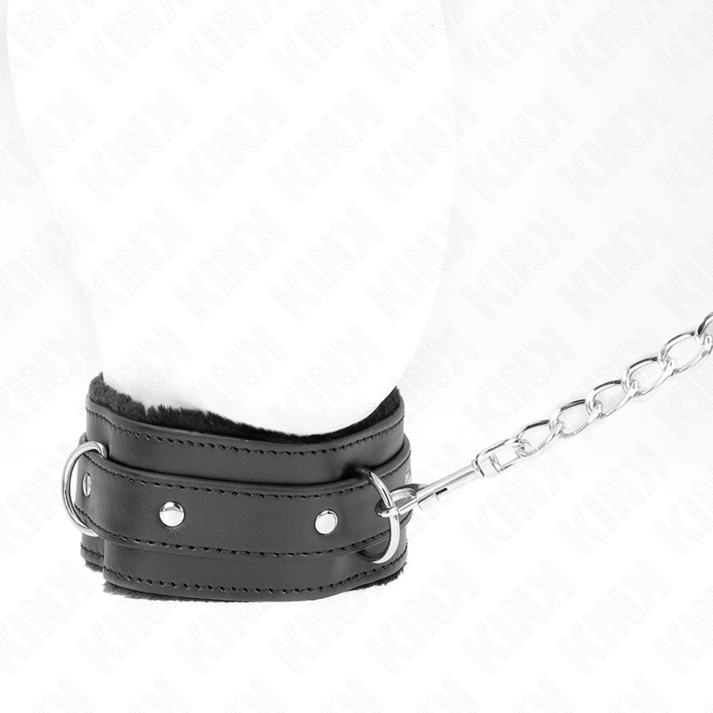 KINK - HALSBÅND MED SNORE 65 CM MED RESTRIKTIONER SORT 36-42 CM X 5,5 CM