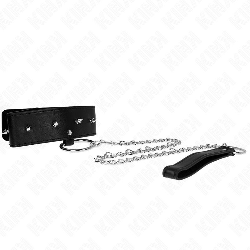 KINK - HALSKÆDE 65 CM MED SNORE MED SØLVØVNE MODEL 2 JUSTERBAR 36-43 CM X 5 CM
