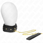 KINK - HALSKÆDE MED SVAMPET IMITERET LÆDERREM MODEL 1 JUSTERBAR 37-54 CM X 3 CM