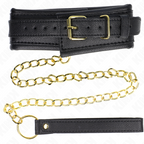 KINK - HALSKÆDE MED SVAMPET IMITERET LÆDERREM MODEL 1 JUSTERBAR 37-54 CM X 3 CM