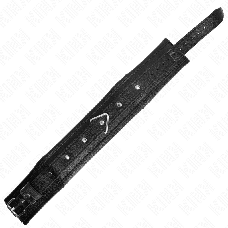 KINK - HALSKÆDE MED SVAMPET IMITERET LÆDERREM MODEL 1 JUSTERBAR 37-54 CM X 3 CM