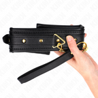 KINK - HALSKÆDE MED SVAMPET IMITERET LÆDERREM MODEL 1 JUSTERBAR 37-54 CM X 3 CM