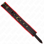 KINK - HALSKÆDE MED SVAMPET IMITERET LÆDERREM MODEL 2 JUSTERBAR 37-54 CM X 3 CM