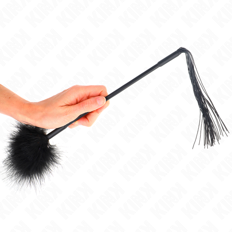 KINK - SILIKONE PISK MED FJER TIL KILDRE 47 CM