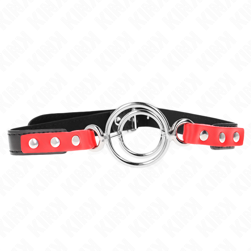 KINK - GAG MED FLERE O-RINGE 4 / 4,8 CM RØD 38 X 56 CM
