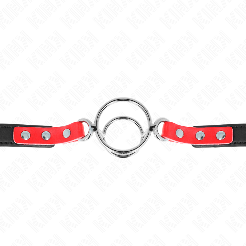 KINK - GAG MED FLERE O-RINGE 4 / 4,8 CM RØD 38 X 56 CM