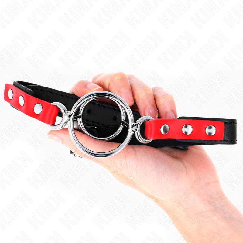 KINK - GAG MED FLERE O-RINGE 4 / 4,8 CM RØD 38 X 56 CM