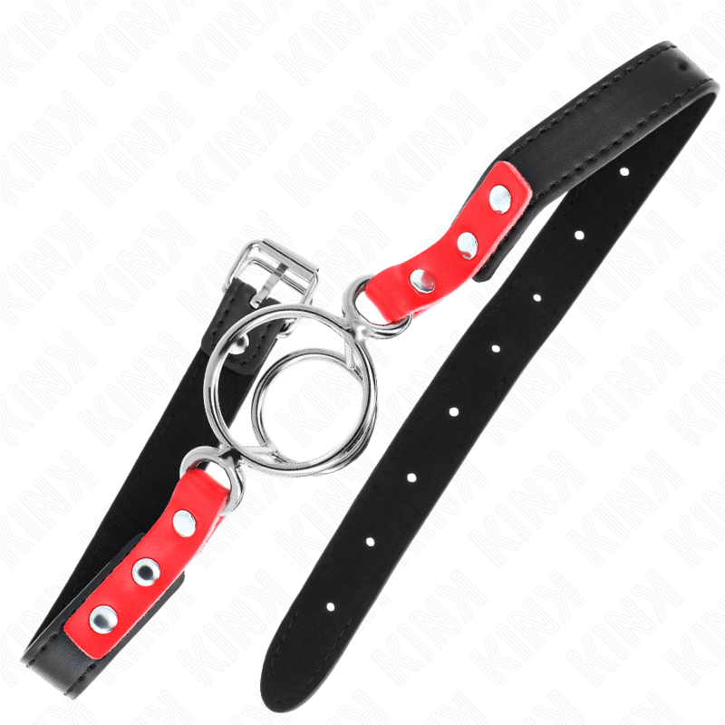 KINK - GAG MED FLERE O-RINGE 4 / 4,8 CM RØD 38 X 56 CM