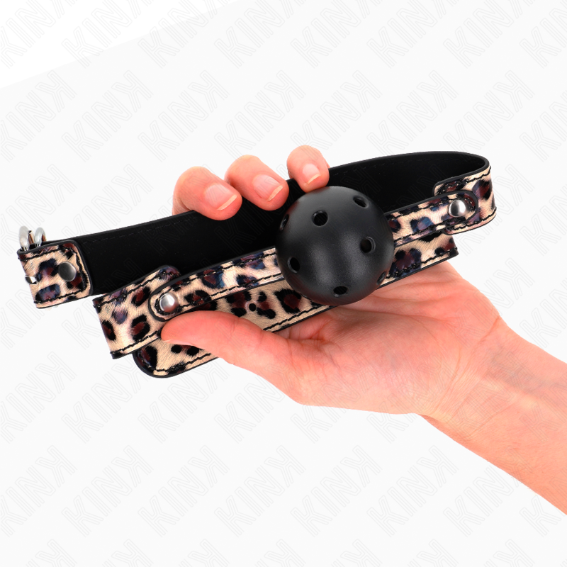 KINK - LEOPARD ÅNDBAR BOLD 4,5 CM GAG 65 x 2,5 CM