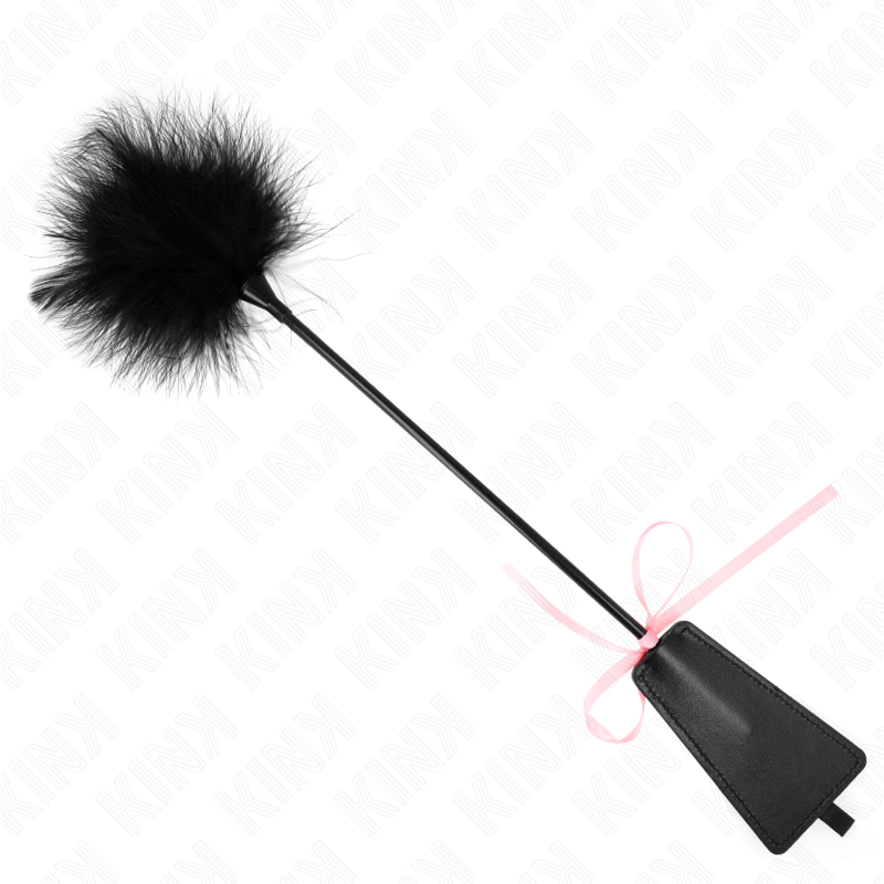 KINK - TICKLE FEATHERS MED LYSERØD BÅNDSLØJFE 49 CM