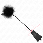 KINK - TICKLE FEATHERS MED LYSERØD BÅNDSLØJFE 49 CM