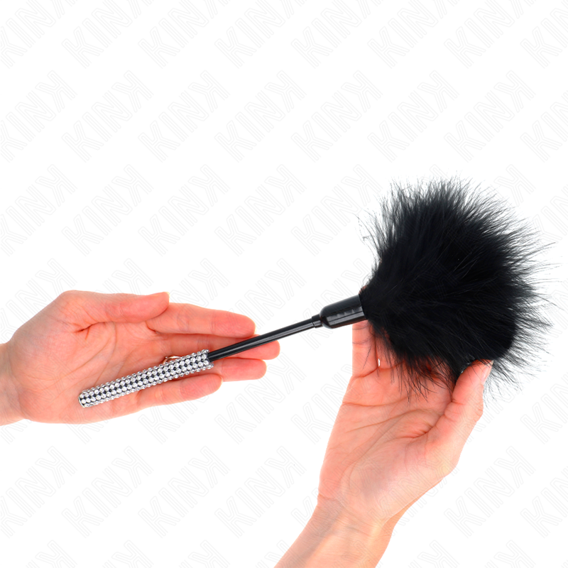 KINK - TICKLE FEATRE MED RHINESTEN HÅNDTAG 27 CM