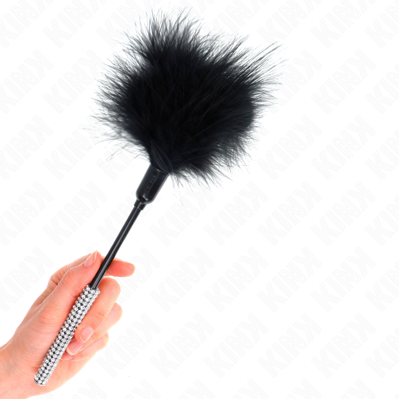 KINK - TICKLE FEATRE MED RHINESTEN HÅNDTAG 27 CM