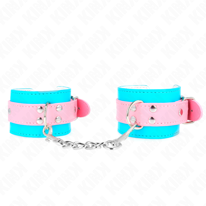 KINK - SØDE HÅNDLEDSBÅND BLÅ / LYSERØD JUSTERBARE 16-28 CM X 5 CM