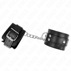 KINK - 3 D-RING HÅNDLEDSBÅND JUSTERBARE SORT 17,5-25 CM X 6 CM