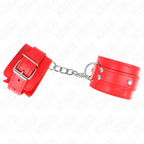 KINK - 3 D-RING HÅNDLEDSBÅND JUSTERBARE RØDE 17,5-25 CM X 6 CM