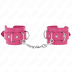 KINK - 3 D-RING HÅNDLEDSBÅND JUSTERBARE LYSERØDE 17,5-25 CM X 6 CM
