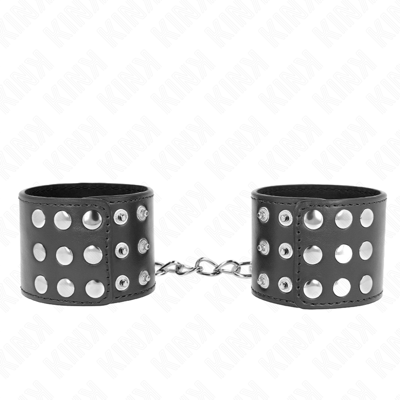 KINK - HÅNDLEDSBELØBERE MED KLAPLUKKNING SORT JUSTERBAR 19-24 CM X 5,5 CM