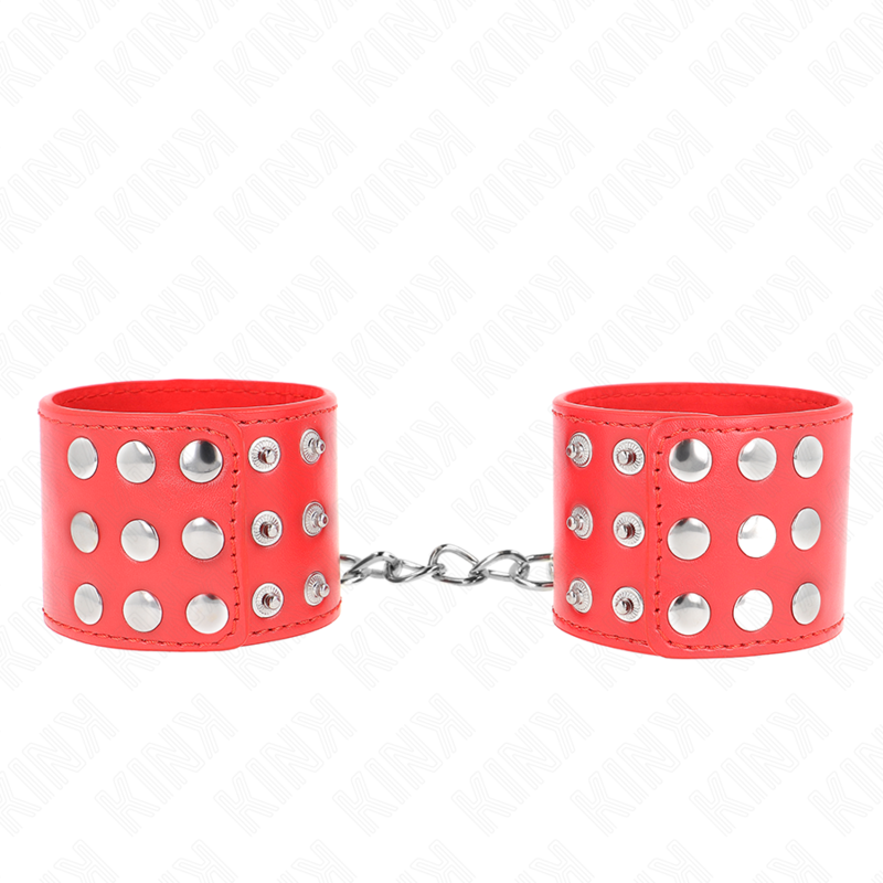 KINK - HÅNDLEDSBELØBERE MED KLAPLUKKNING RØD JUSTERBAR 19-24 CM X 5,5 CM
