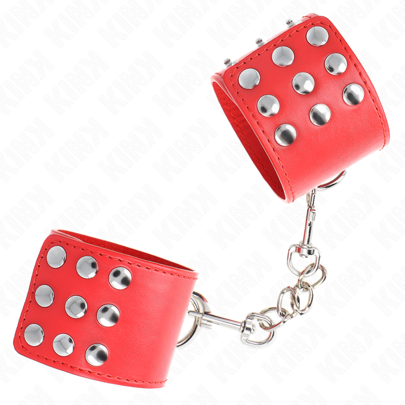 KINK - HÅNDLEDSBELØBERE MED KLAPLUKKNING RØD JUSTERBAR 19-24 CM X 5,5 CM