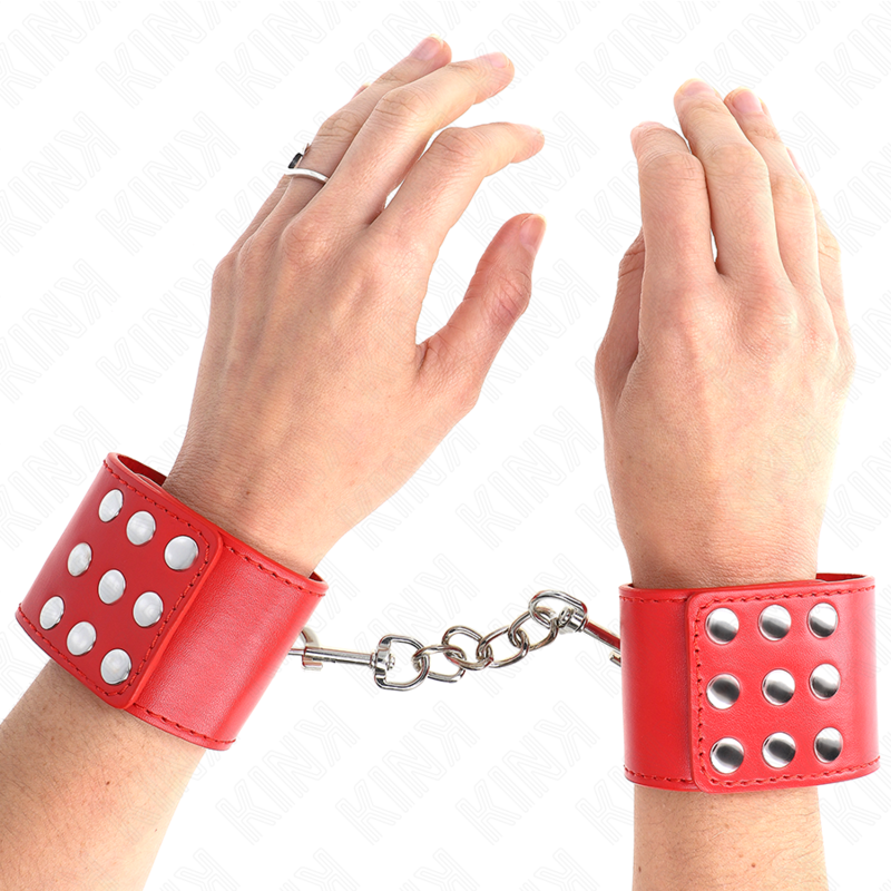 KINK - HÅNDLEDSBELØBERE MED KLAPLUKKNING RØD JUSTERBAR 19-24 CM X 5,5 CM