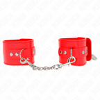 KINK - HÅNDLEDSBELØBERE MED HÆNGELÅSLUKNING RØD JUSTERBAR 16-23 CM X 5,5 CM