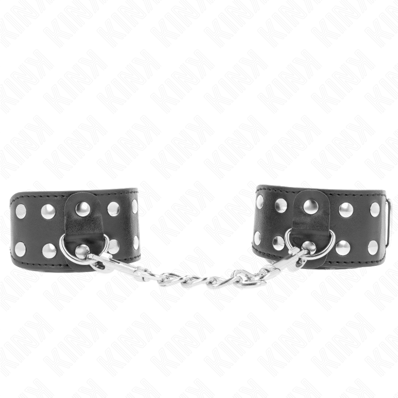 KINK - ARMBÅND MED DOBBELT RÆKKE AF JUSTERBARE NIPPER, SORT