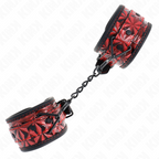 KINK - HÅNDLEDSBÅND MED DIAMANTMØNSTRE, MØRKERØDE, JUSTERBARE 17-26 CM X 5,5 CM