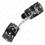 KINK - JUSTERBARE HÅNDLEDSMANCHETTER I SKINNENDE NEOPREN 17-24 CM X 4,5 CM