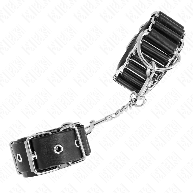 KINK - HÆNGSLEGGENDE TYNDE HÅNDLEDSBÆLTER SORT JUSTERBAR 16-22 CM X 3,5 CM