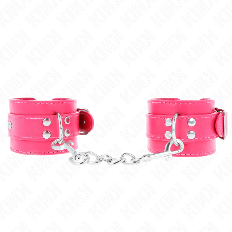 KINK - HÅNDLEDSBÅND HINDBÆRROSE MED HINDBÆRROSEFOERING JUSTERBAR 20-28 CM X 5,5 CM