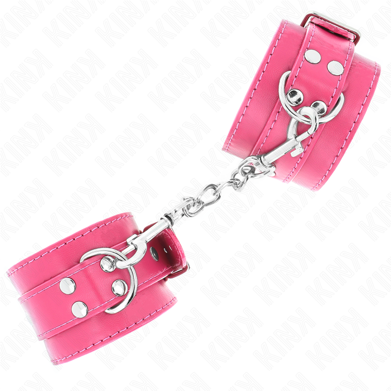 KINK - HÅNDLEDSBÅND HINDBÆRROSE MED HINDBÆRROSEFOERING JUSTERBAR 20-28 CM X 5,5 CM