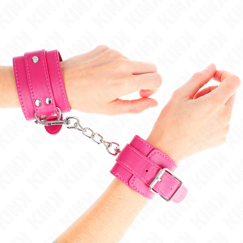 KINK - HÅNDLEDSBÅND HINDBÆRROSE MED HINDBÆRROSEFOERING JUSTERBAR 20-28 CM X 5,5 CM