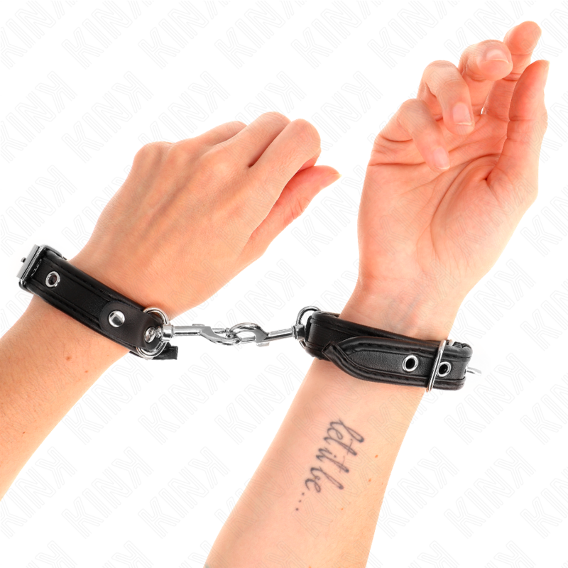 KINK - MINI SORTE ARMBÅND MED JUSTERBARE NIPPER 16-22 CM X 2 CM