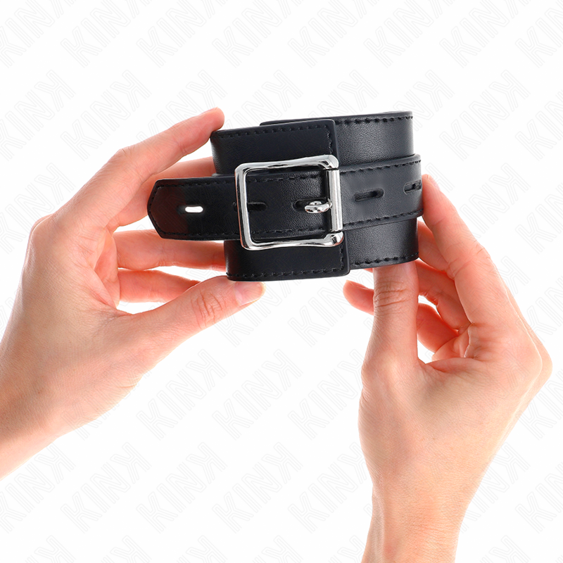 KINK - HÅNDLEDSBÆLTER SORT MED SORT BÆLTE JUSTERBAR 17-28 CM X 6 CM