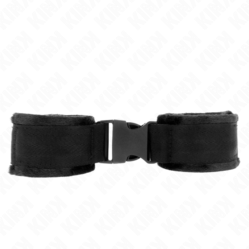 KINK - NYLON HÅNDBÅNDSSTRØM MED BORT & LOOP, RØD-SORT MODEL 1, JUSTERBAR, 25-35 CM X 6 CM