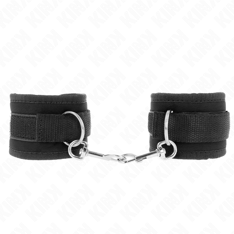 KINK - NYLON HÅNDLEDSBÆLGER MED BORT & LOOP, SORT, MODEL 2, JUSTERBAR, 18-35 CM X 6 CM