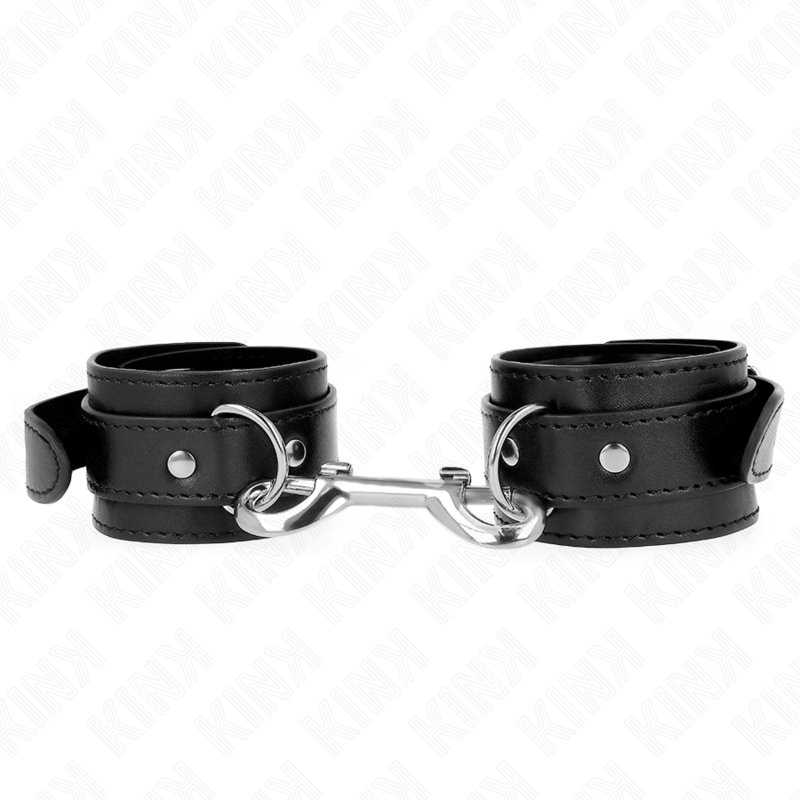 KINK - HÅNDLEDSBELØBERE - ENKELT NITTERÆKKE SORT JUSTERBAR 17-28 CM X 5 CM