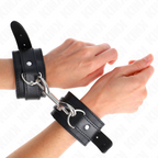 KINK - HÅNDLEDSBELØBERE - ENKELT NITTERÆKKE SORT JUSTERBAR 17-28 CM X 5 CM