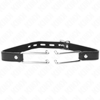KINK - METALKROG MUDDEMBE 11,5 CM MED JUSTERBAR LÆDERREM 39-58 CM X 2 CM