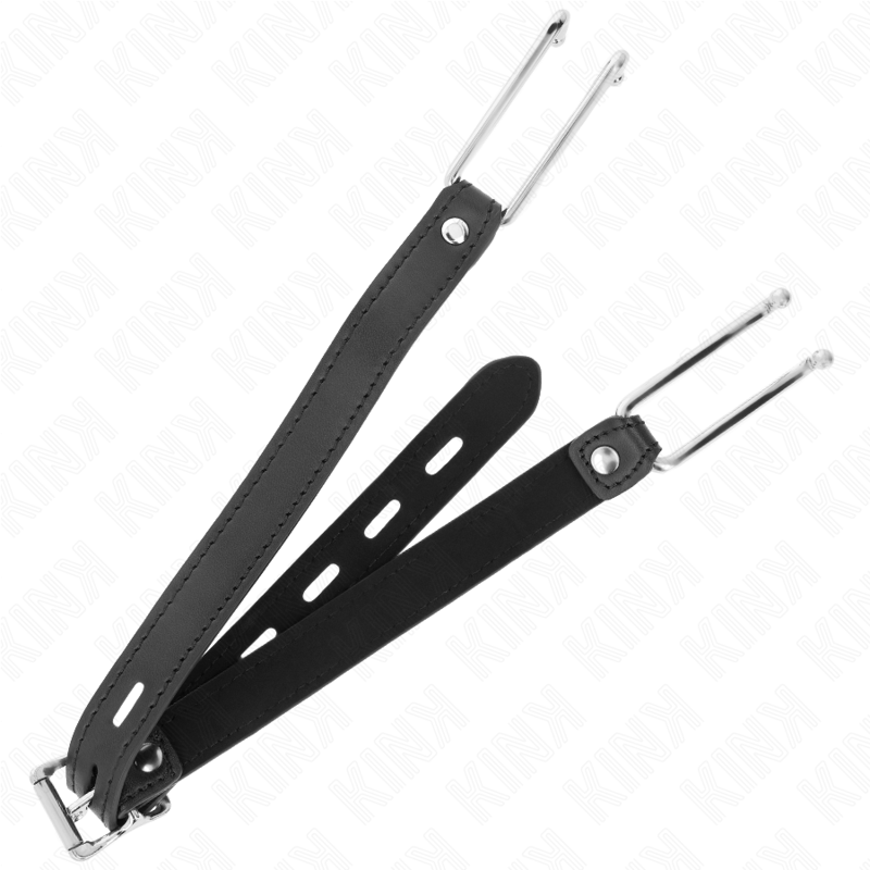 KINK - METALKROG MUDDEMBE 11,5 CM MED JUSTERBAR LÆDERREM 39-58 CM X 2 CM