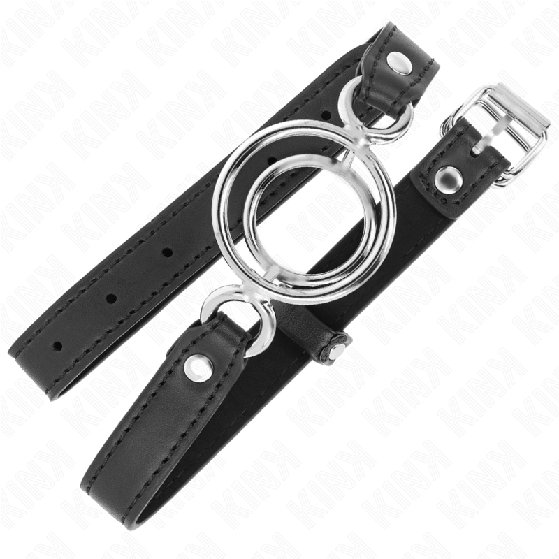 KINK - GAG MED FLERE O-RINGE 5 CM SORT 63 X 2,5 CM