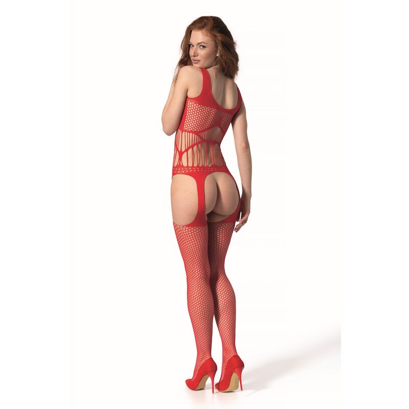PASSION - BS 106 BODYSTOCKING RØD EN STØRRELSE