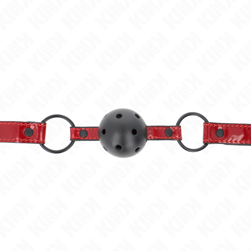 KINK - SKINNENDE LÆDERKUGLE 4,5 CM KNEBLOMST 63,5 X 2 CM JUSTERBAR 41 X 59 CM