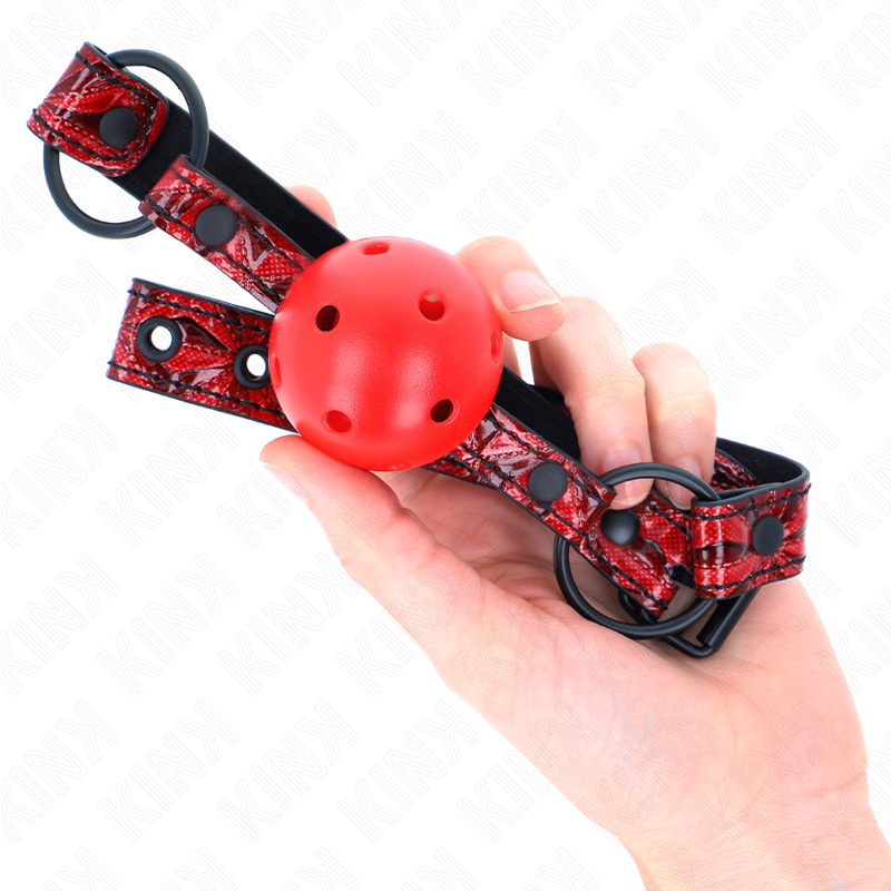 KINK - DIAMANTMØNSTRET KUGLEKNUGLE 4,5 CM GAG MODEL 1 64,5 CM JUSTERBAR 42-60 CM