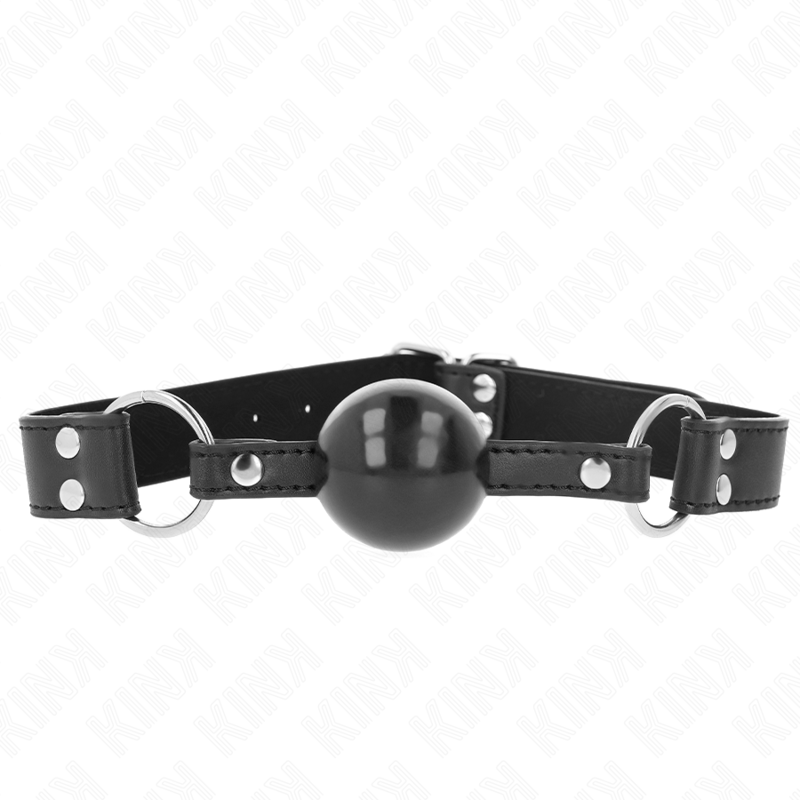 KINK - BLØD OG SOLID KUGLE 4 CM MED LÆDERREM 62 x 2,5 CM JUSTERBAR 42-58 CM