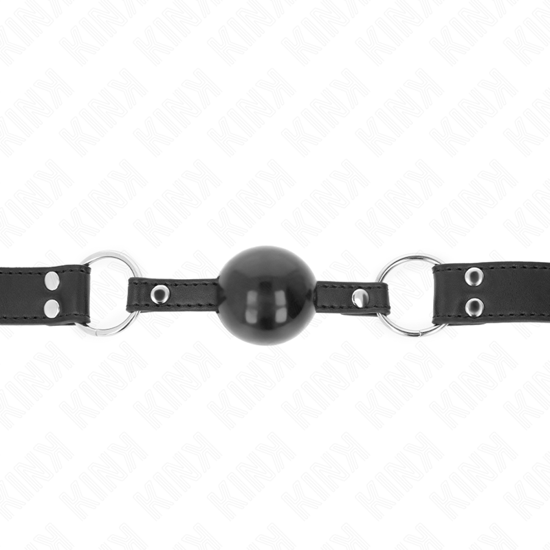 KINK - BLØD OG SOLID KUGLE 4 CM MED LÆDERREM 62 x 2,5 CM JUSTERBAR 42-58 CM