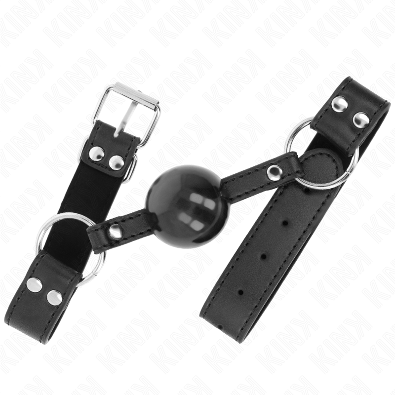 KINK - BLØD OG SOLID KUGLE 4 CM MED LÆDERREM 62 x 2,5 CM JUSTERBAR 42-58 CM