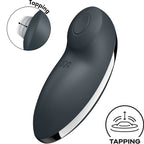 SATISFYER - TAP & CLIMAX 2 VIBRATOR & STIMULATOR GRÅ